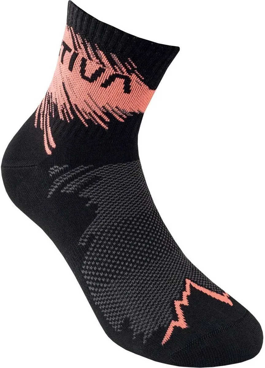 La Sportiva Trail Running Socks black/flamingo (999403) XXL