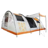 Skandika Gotland 6 Personen | mit eingenähtem Zeltboden, | 2m Stehhöhe, beige|orange 6 PERSONEN