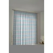 Wirth Vorhang Benewitz (1 St), Kräuselband, blickdicht, Jacquard blau 65 cm x 125 cm