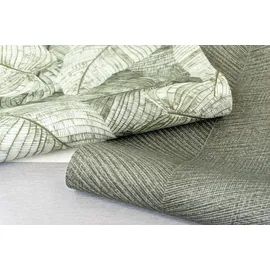 Rasch Textil Vliestapete Muster Blätter 10,05 x 0,53 m 720549 grau/grün