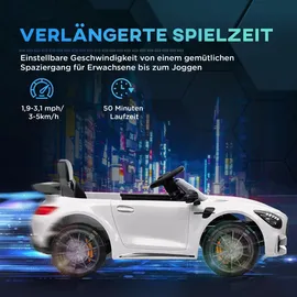 aiyaplay Elektro-Kinderauto 12 V mit 2,4G Fernbedienung, Musik, Hupe, Schwarz (1-tlg)