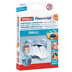 tesa Powerstrips SMALL Klebestreifen für max. 1,0 kg 1,4 x 3,3 cm, 14 St.