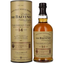 Balvenie 14 Years Old Carribean Cask Single Malt Scotch 43% vol 0,7 l Geschenkbox