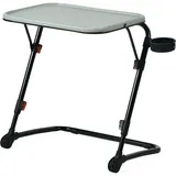 MEUBLE COSY Laptoptisch Frühstückstablett Höhenverstellbar Ohne Montage Betttisch Laptopständer Faltbare für Lesen oder Frühstücks und Zeichentisch, Grau, 54x38x71.5cm