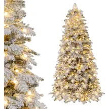 Costway Weihnachtsbaum mit 160 Funkelnden Kugeln LED 210 cm