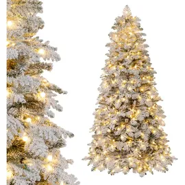 Costway Weihnachtsbaum mit 160 Funkelnden Kugeln LED 210 cm