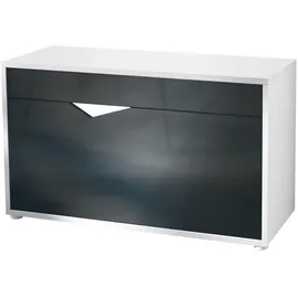 Vladon Kolmio 85 x 50 x 33 cm Sitzbank / schwarz matt