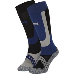 Skisocken / Snowboardsocken 2er-pack Herren und Damen - Merinowolle - Blau 35/38