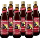 RABENHORST Gesunder Blutdruck BIO 6er Pack (6 x 700 ml) - Rote Bete-Mehrfruchtsaft mit Kalium für einen normalen Blutdruck