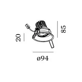 Wever & Ducré DEEP ADJUST 1.0 LED Einbaustrahler weiß / 2700 Kelvin - 184361W3
