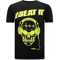 Local Fanatic  T-Shirt Just Beat It Print  in Schwarz, EU M