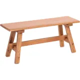 DESIGN DELIGHTS RUSTIKALE HOLZBANK Anzio 90 | 90x39x26cm (BxHxT), Bank aus Mahagoni Holz | zusammenklappbare Sitzbank, Holzbank, Küchenbank aus Holz, Faltbank | Farbe: 08 honigfarben gewachst