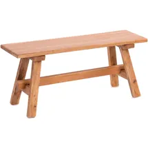 DESIGN DELIGHTS RUSTIKALE HOLZBANK Anzio 90 | 90x39x26cm (BxHxT), Bank aus Mahagoni Holz | zusammenklappbare Sitzbank, Holzbank, Küchenbank aus Holz, Faltbank | Farbe: 08 honigfarben gewachst