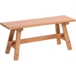 DESIGN DELIGHTS RUSTIKALE HOLZBANK Anzio 90 | 90x39x26cm (BxHxT), Bank aus Mahagoni Holz | zusammenklappbare Sitzbank, Holzbank, Küchenbank aus Holz, Faltbank | Farbe: 08 honigfarben gewachst