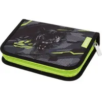 Herlitz Federmäppchen befüllt Wild Panther anthrazit, grün 31-teilig, 20,5 x 3,8 cm
