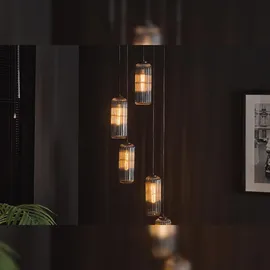 KAWOLA Hängeleuchte CARTOLA Hängelampe 5-flammig Glas schwarz