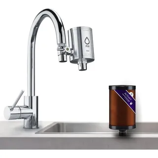 Alb Filter AlbFilter® Duo Active Trinkwasserfilter für den Wasserhahn Edelstahl