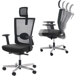 Bürostuhl MERRYFAIR Karlstad, Schreibtischstuhl, Sliding-Funktion ergonomisch ~ schwarz, mit Kopfstütze