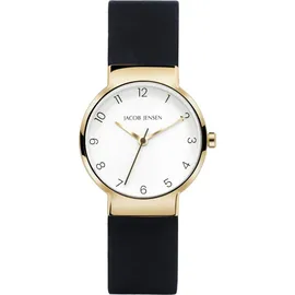 Jacob Jensen Damen-Armbanduhr Titan Quarz Goldfarben