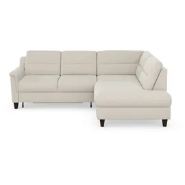 sit&more Ecksofa SIT & MORE "Farö L-Form", beige (creme), B:251cm H:90cm T:187cm, Sofas, Ecksofa, inklusive Federkern, wahlweise mit Bettfunktion und Bettkasten