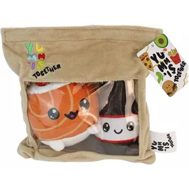 JoyToy Yummis Together Plüschfiguren 2er-pack Uramaki & Soya in Take Away Bag 21 cm