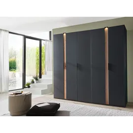 WIMEX »Rimini by fresh to go, weiß oder graphit mit schwarzen Metallgriffen«, inklusive LED Beleuchtung, 3 Breiten: 200, 250 oder 300cm, 216cm hoch