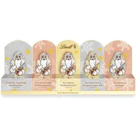 Lindt Schokolade zu Weihnachten | Mini-Santa Glamour | 50 g Weihnachtsmann| 5er Pack | Weihnachtsmänner aus feinster Vollmilchschokolade | Schokoladen-Geschenk zu Weihnachten