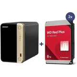 QNAP TS-264-8G Leergehäuse rot