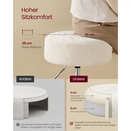 VASAGLE Sitzhocker, Schminkstuhl, höhenverstellbar,