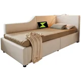 Gotagee Polsterbett Tagesbett 90x190cm Daybett Schlafsofa Stauraum Jugendbett Gästebett, mit Lattenrost aus Holz, Samt