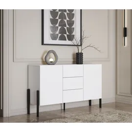INOSIGN Sideboard INOSIGN "Jukon, Breite 150 bzw.180 cm, moderne grifflose Kommode", weiß, B:150cm H:90cm T:40cm, Sideboards, Sideboard, Schubladenschrank 2 Türen/3 Schubkästen, push-to-open-Funktion, Topseller