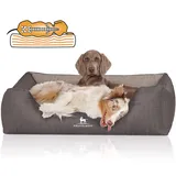 Knuffelwuff Tierbett Hundebett Outlander, Orthopädisch grau 85 cm x 120 cm