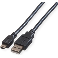 Roline USB 2.0 Kabel, Typ A - 5-Pin Mini
