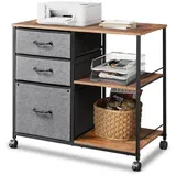 DEVAISE Aktenschrank 43 x 37 x 60 cm Weiß
