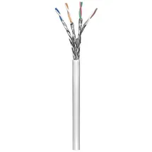 goobay CAT 6 Netzwerkkabel, S/FTP (PiMF), Grau, CU, AWG 23/1 (Solid), LSZH