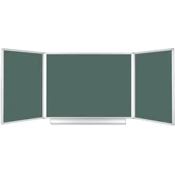 Grüne Klapptafel, Kreidetafel, Keramik / magnetisch, 3000 x 1000 mm