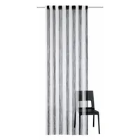 WECKBRODT Fadenvorhang WECKBRODT "Rebecca" Gr. 2, schwarz-weiß (schwarz, weiß), B:148cm H:160cm, Polyester, Gardinen, Fadengardine, Insektenschutz, transparent, kürzbar, Store