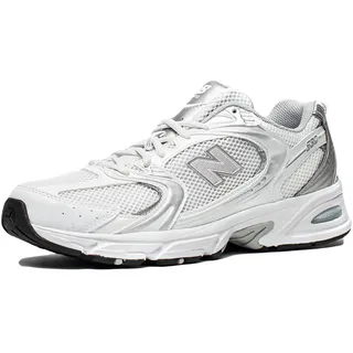 NB White/Silver Metallic 42