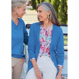 GOLDNER Elegante Strickjacke mit Kaschmir Blau 23