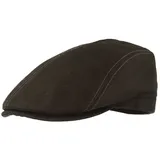 Breiter Schiebermütze UV-80-Flatcap in Jeansoptik aus Hanf Mix schwarz M