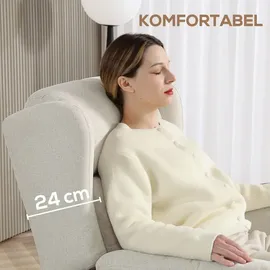 Homcom Relaxsessel Fernsehsessel mit Liegefunktion Polyester 80 x 101 x 94 cm Beige