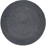Paco Home Teppich Rund Wohnzimmer Jute Boho Ethno Muster Modern Handgefertigt Naturteppich, grau