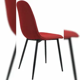 CLP Esszimmerstuhl 2er Set gepolstert Maryam, Küchenstuhl mit Rückenlehne und schwarzem Metallgestell, bis 150 kg belastbar