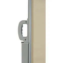 SVITA Seitenmarkise ausziehbar Sichtschutz Balkonmarkise Sichtschutz Sonnenschutz UV50+Terrasse 500x200 Beige