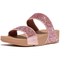 FitFlop Pantolette »Lulu«, Badeschuh, Pool Slides, Sandale mit grobem Glitter aus PET verziert Gr. 37, rosa , 17618465-37