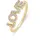 TAMARIS Fingerring Schmuck Geschenk Ring Love, mit Zirkonia (synth) gelb|goldfarben 52