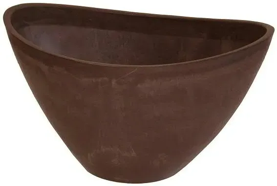 Ecostone Schiffchen ECO700 D41x30H24cm 70% Recycling  - schoko
