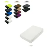 EXKLUSIV HEIMTEXTIL Spannbettlaken Frottee 140 - 160 x 200 cm weiß