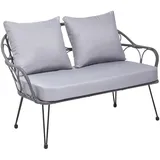 Idimex Cairo Loungeset schwarz/grau