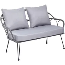 Idimex Cairo Loungeset schwarz/grau